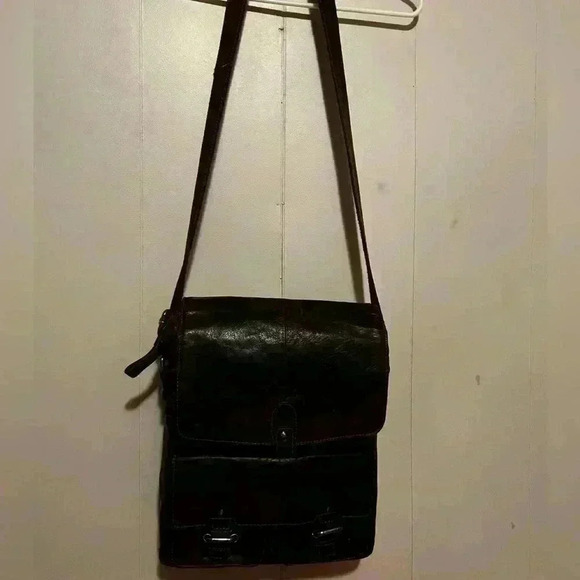 Jack Georges Spikes & Sparrow North / South Luxurious Leather Messenger Bag - Picture 14 of 15